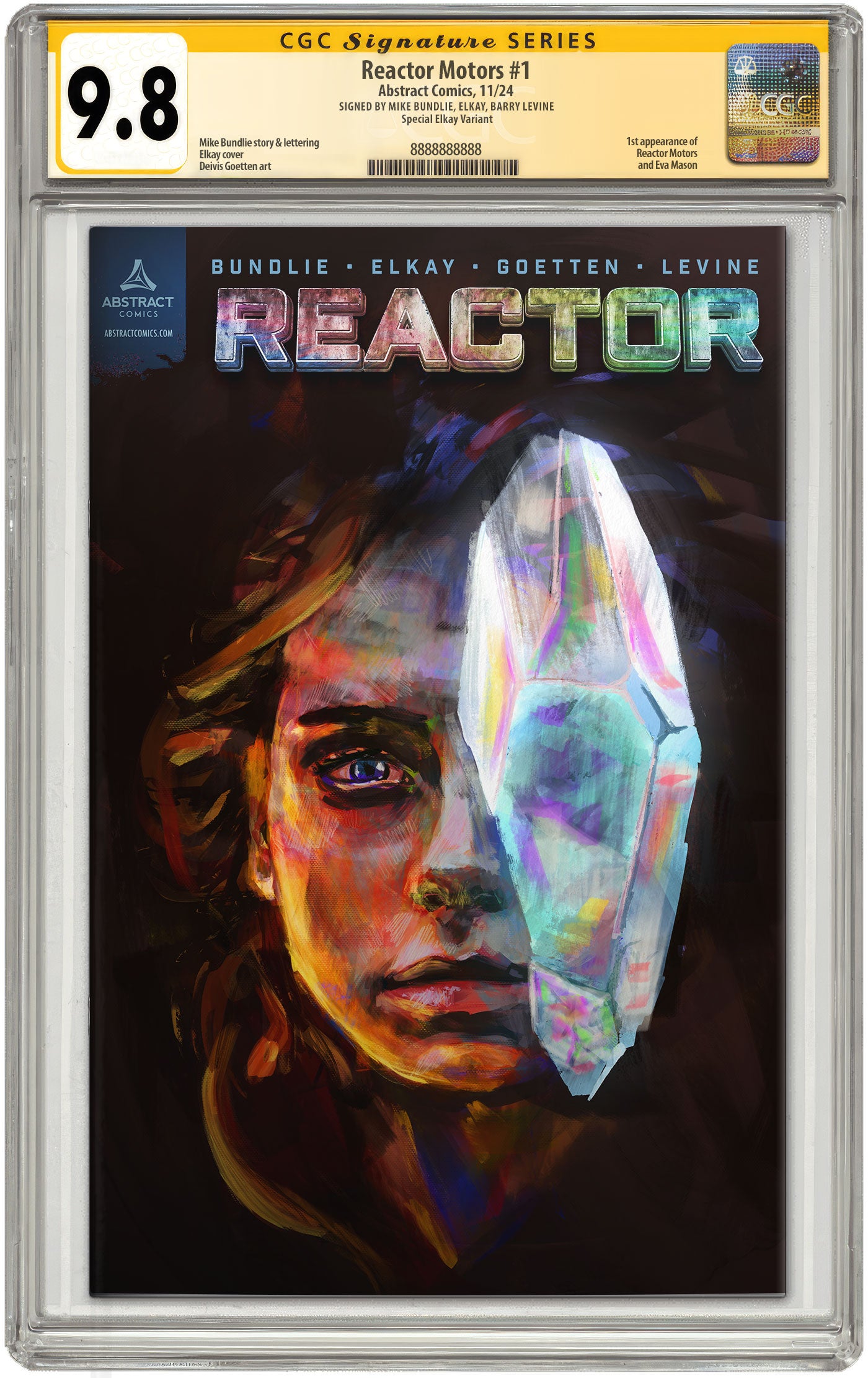 Reactor 2042 Vol 1 CGC Signature Series 9.8 Elkay Edition Signed 3x