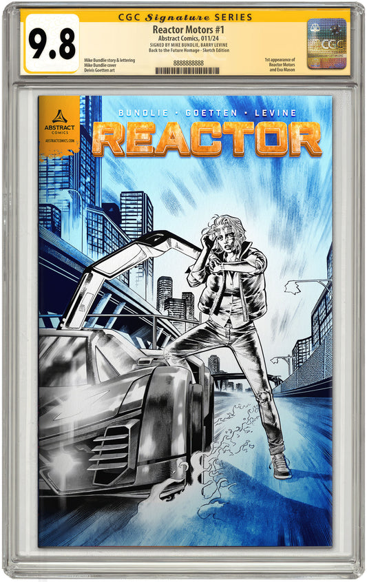 Reactor 2042 Vol 1 CGC Signature Series 9.8 Back to the Future Homage, Sketch Edition